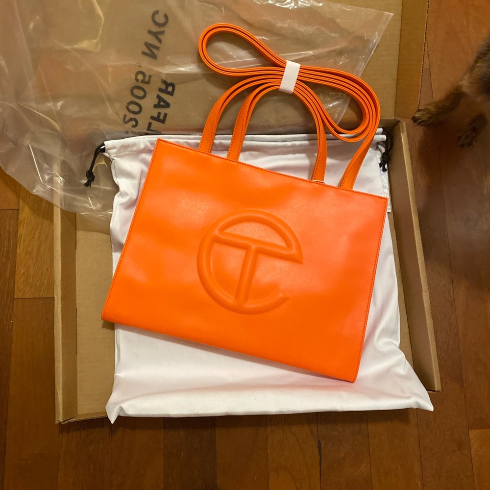 Orange telfar bag